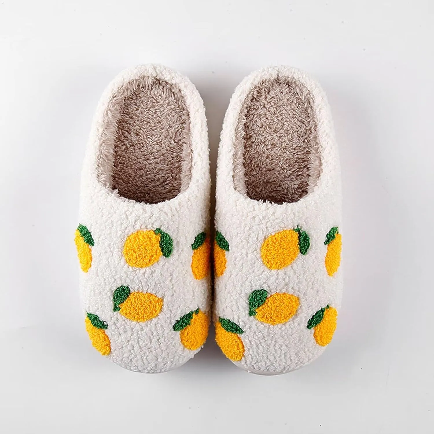 Women's Men's Strawberry Slippers Cute Fruit Home Slippers Winter Fuzzy Memory Foam Fluffy Warm House Shoes