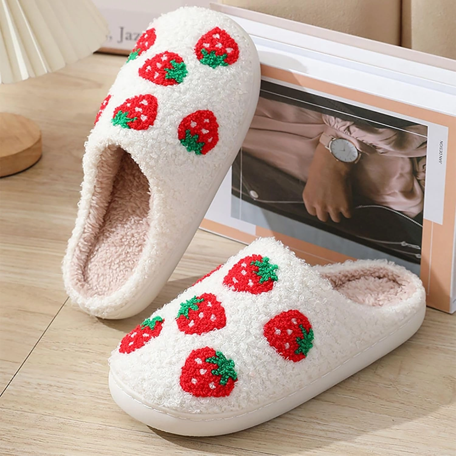 Womens Mens Fluffy Plush Slippers Soft thermal shoesRetro cartoon cute slippers at hom Indoor Outdoor Boys and girls slippers Memory Foam Retro Indoor Outdoor Home Couple Shoes