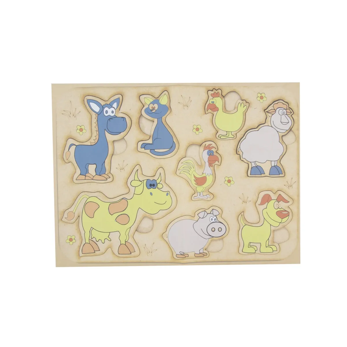 Wooden Puzzle - 10 x 7 Inches | Paintable Toy Animals Puzzle Box/ Puzzle Toy for Kids