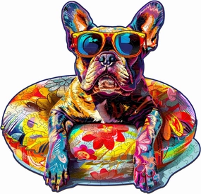 Wooden Dog Puzzles - Unique Shaped Wooden Jigsaw Puzzles - French Bulldog Wooden Puzzles - Animal Wooden Puzzle Creative Birthday Gifts - Puzzle Toys - 190pcs