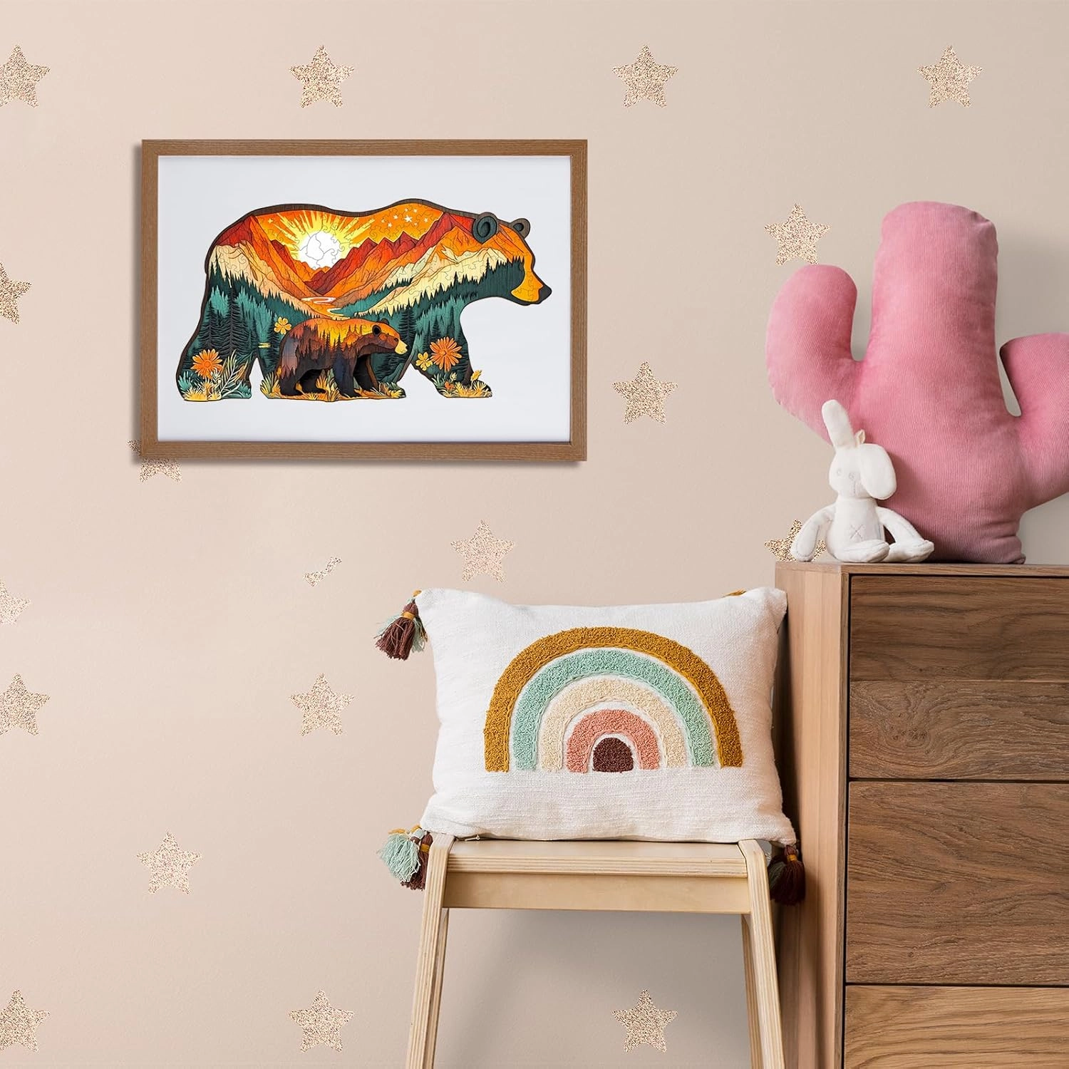 Wooden Puzzles for Adults - Unique Shaped Wooden Jigsaw Puzzles for Adults - Forest Bears Wooden Puzzles - Creative Gift for Teenager and Adult - Puzzle Toys - 205pcs
