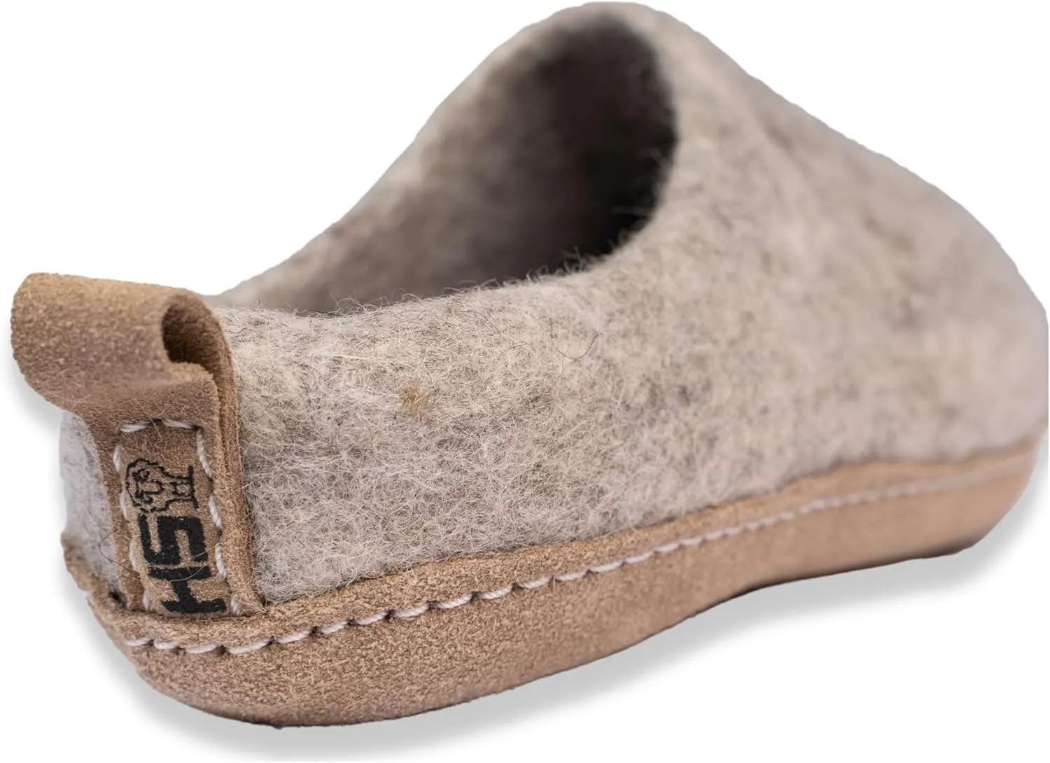 Wool Indoor Slippers - Natural Organic Wool, Genuine Leather Sole, Handmade in Nepal - Cozy, Warm, Soft, Unisex Non-Slip House Shoes for Men & Women - Perfect for Winter Comfort
