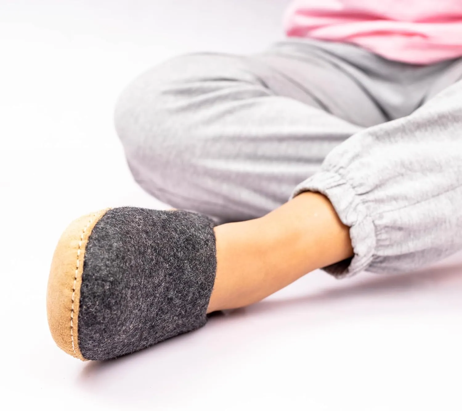 Wool Indoor Slippers - Natural Organic Wool, Genuine Leather Sole, Handmade in Nepal - Cozy, Warm, Soft, Unisex Non-Slip House Shoes for Men & Women - Perfect for Winter Comfort