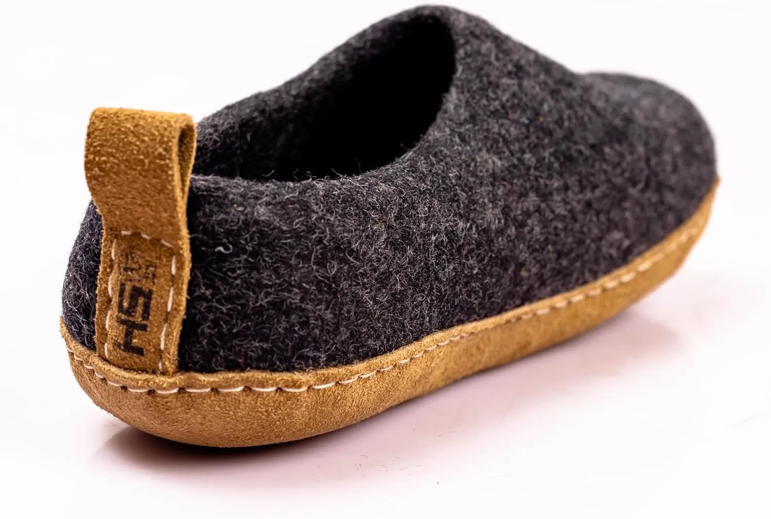 Wool Indoor Slippers - Natural Organic Wool, Genuine Leather Sole, Handmade in Nepal - Cozy, Warm, Soft, Unisex Non-Slip House Shoes for Men & Women - Perfect for Winter Comfort