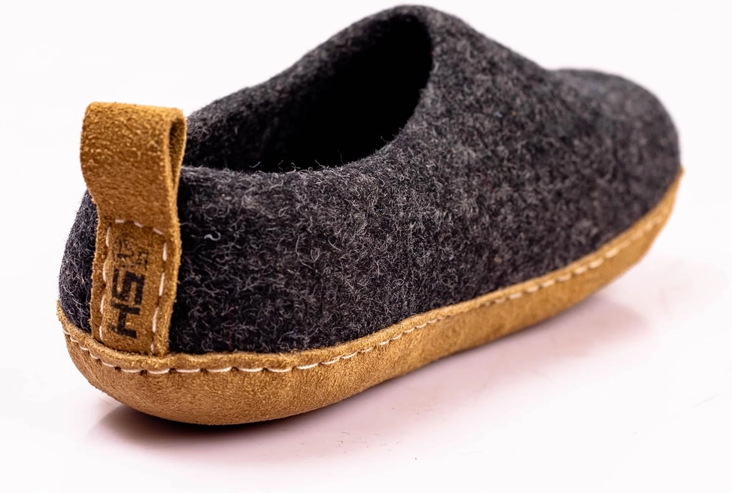 Wool Indoor Slippers - Natural Organic Wool, Genuine Leather Sole, Handmade in Nepal - Cozy, Warm, Soft, Unisex Non-Slip House Shoes for Men & Women - Perfect for Winter Comfort