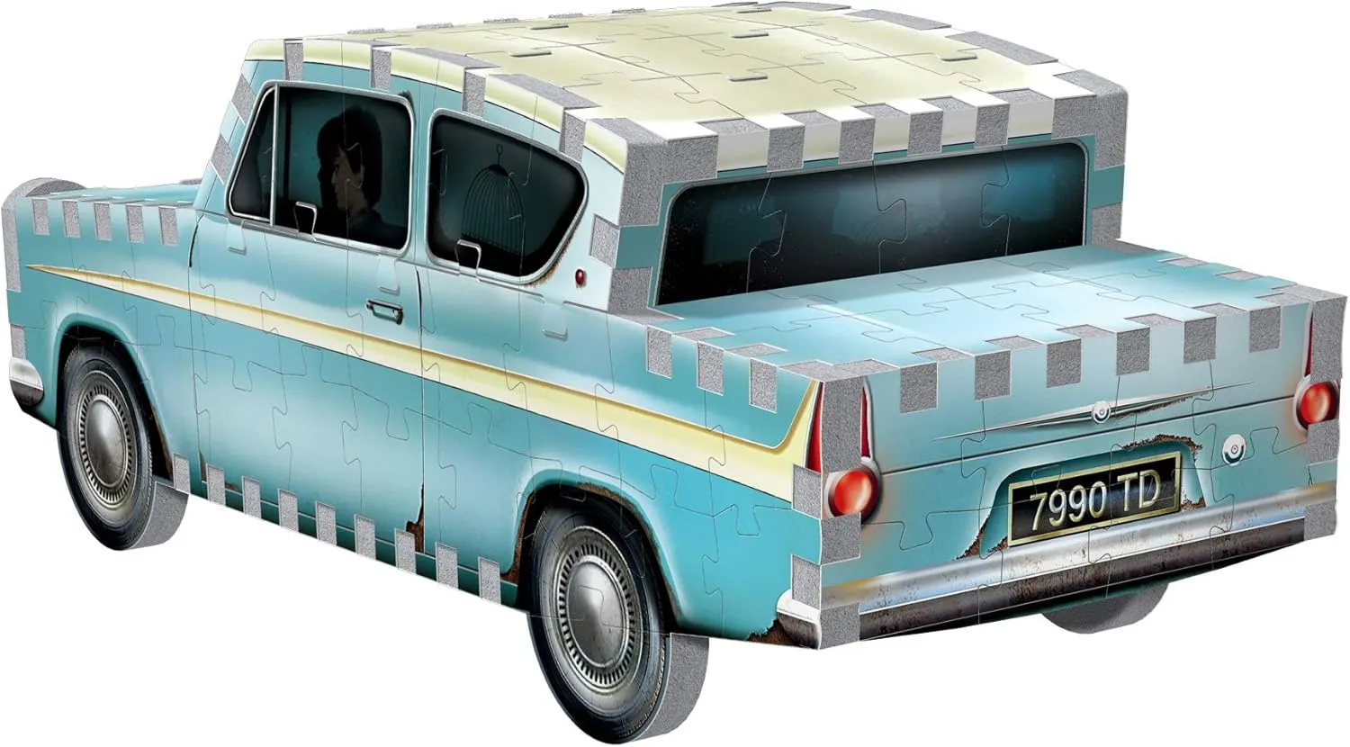 Wrebbit3D - Harry Potter – Flying Ford Anglia Mini 3D Puzzle for Teens and Adults | 130 Real Jigsaw Puzzle Pieces | Not Just an Ordinary Model Kit for Adults | Great Gift for Harry Potter Fans