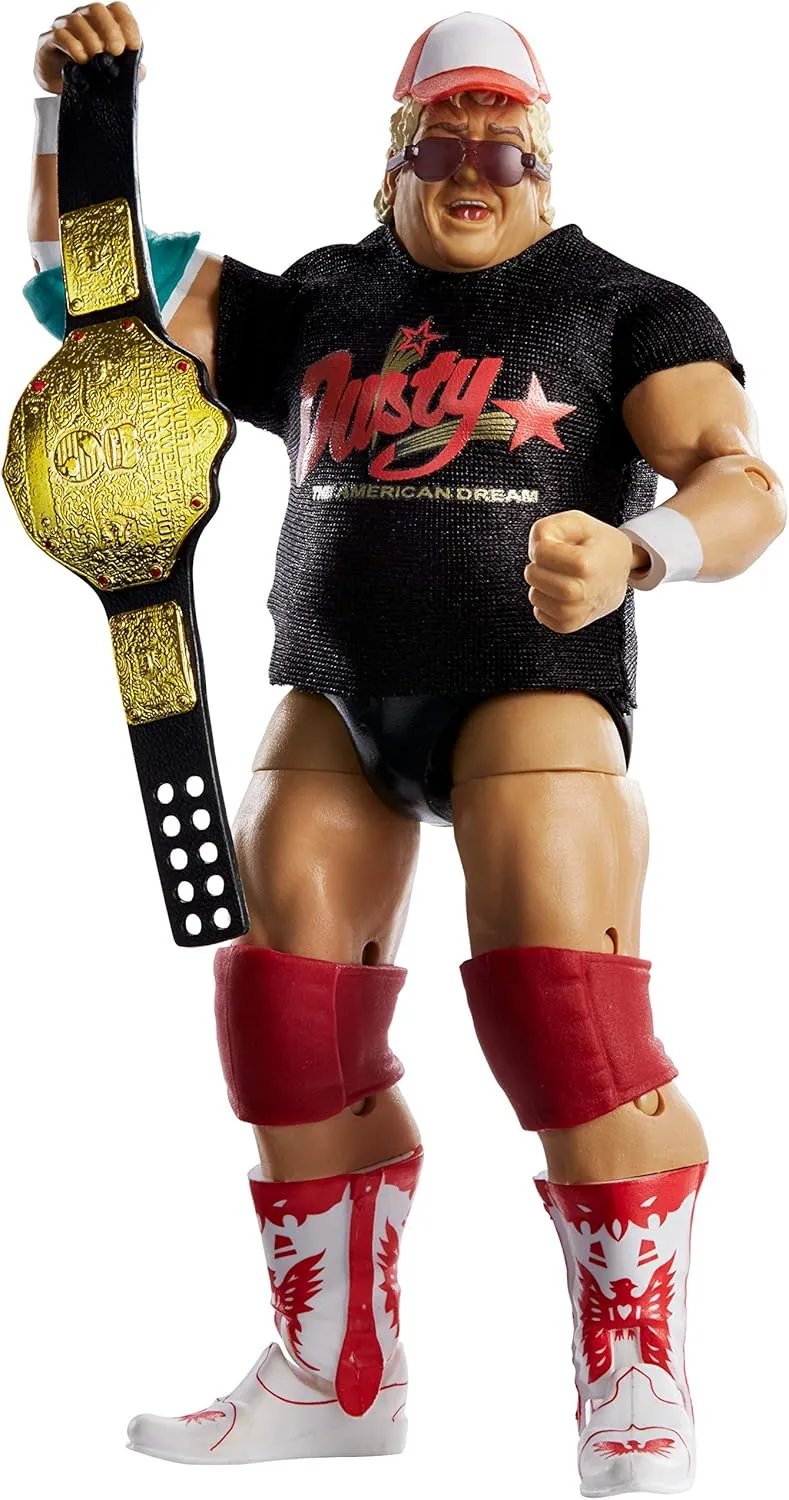 WWE Dusty Rhodes Elite Collection 6-inch Action Figure with Deluxe Articulation, TrueFX Facial Detailing, Iconic Ring Gear & Accessory, Ages 8 and Older