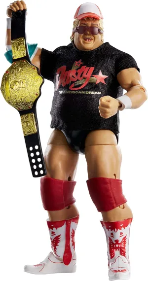 WWE Dusty Rhodes Elite Collection 6-inch Action Figure with Deluxe Articulation, TrueFX Facial Detailing, Iconic Ring Gear & Accessory, Ages 8 and Older