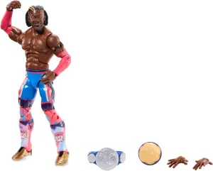 WWE Mattel Kofi Kingston Elite Series #78 Deluxe Action Figure with Realistic Facial Detailing, Iconic Ring Gear & Accessories, Multi (GKY12)