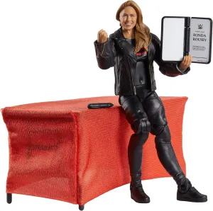 WWE MATTEL Ronda Rousey Elite Collection Deluxe Action Figure with Realistic Facial Detailing, 8 years and up, Iconic Ring Gear & Accessories