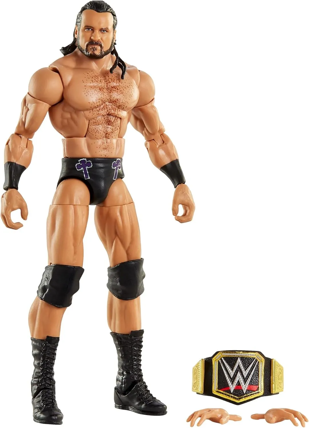 WWE MATTEL ​Top Picks Elite Drew McIntyre 6-inch Jeff Action Figure with Deluxe Articulation for Pose and Play, Life-like Detail, Authentic Ring Gear & Accessory,Multi,GVC02