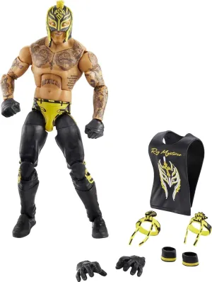 WWE MATTEL ​Top Picks Elite Rey Mysterio 6-inch Action Figure with Deluxe Articulation for Pose and Play, Life-like Detail, Authentic Ring Gear & Accessory,Multi,GVC01