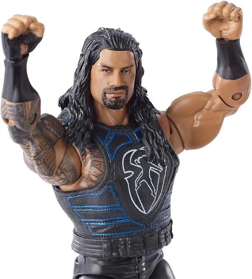 WWE Roman Reigns Elite Collection Deluxe Action Figure with Realistic Facial Detailing, Iconic Ring Gear & Accessories