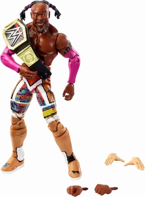 WWE Kofi Kingston Elite Collection Wrestlemania 35 Action Figure with Deluxe Articulation, Life-Like Detail, Authentic Ring Gear, Swappable Hands & Accessory
