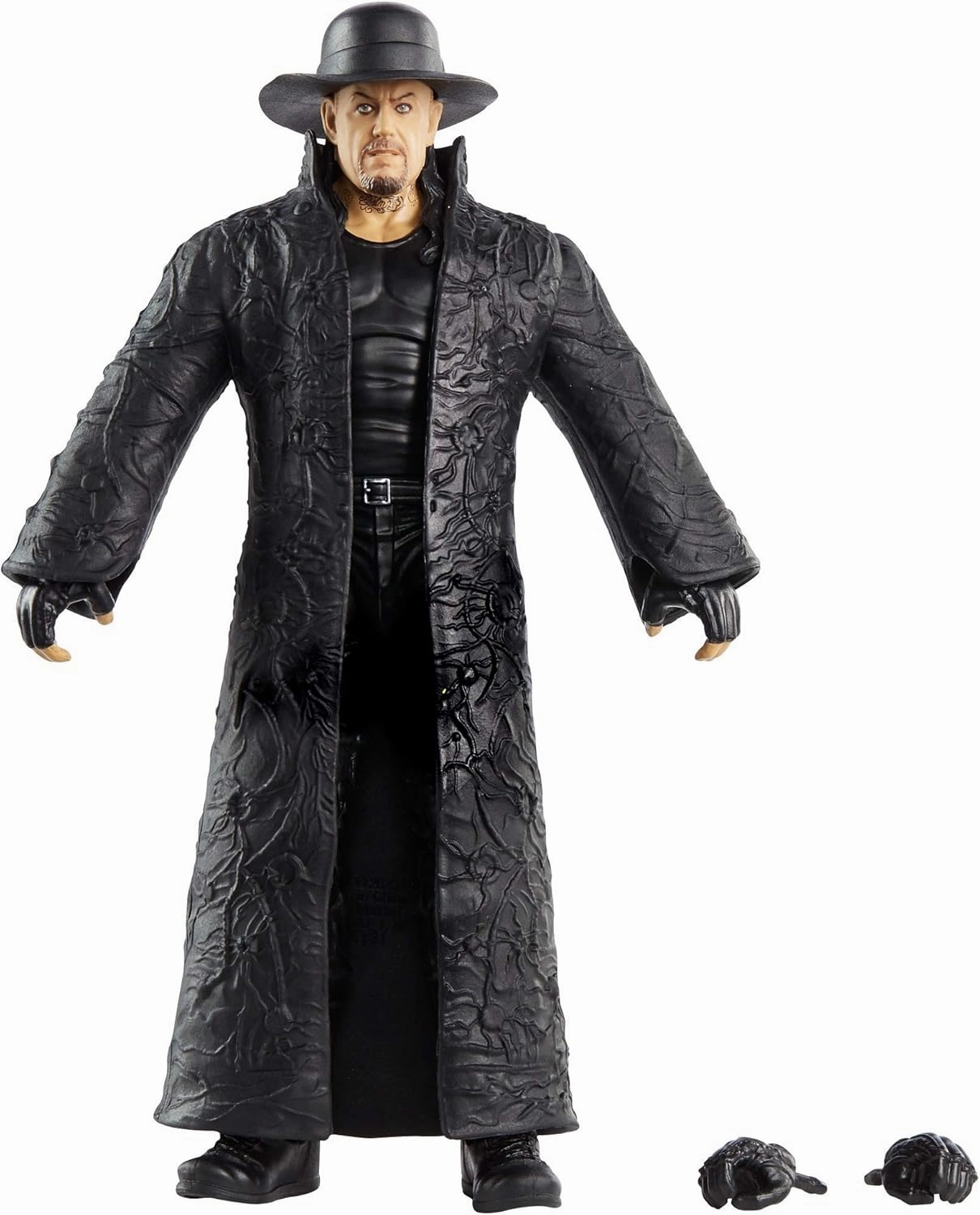 WWE Undertaker Elite Series #80 Deluxe Action Figure with Realistic Facial Detailing, Iconic Ring Gear & Accessories