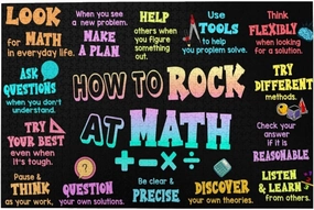 WZVZGZ How to Rock at Math Poster 300 Pieces Jigsaw Puzzles for Adults Children - Exercise Patience Puzzle Game - Education Intellectual Large Puzzle Game Toys Gift