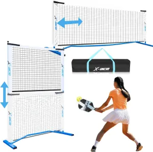 X-ACE Mini Pickleball Net 3in1 for Pickleball Dink Training Adjustable Rebounder Net and 10ft Pickle Ball Set, Quick Set Up Design, Lightweight and Durable, Weatherproof