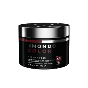 XMONDO Color Deep Red Brown Color Depositing Mask & Semi-Permanent Hair Dye Super Gloss Infused with Bond Boosters for Nourishment, Revitalize & Repair, Vegan Formula, 8 Fl Oz
