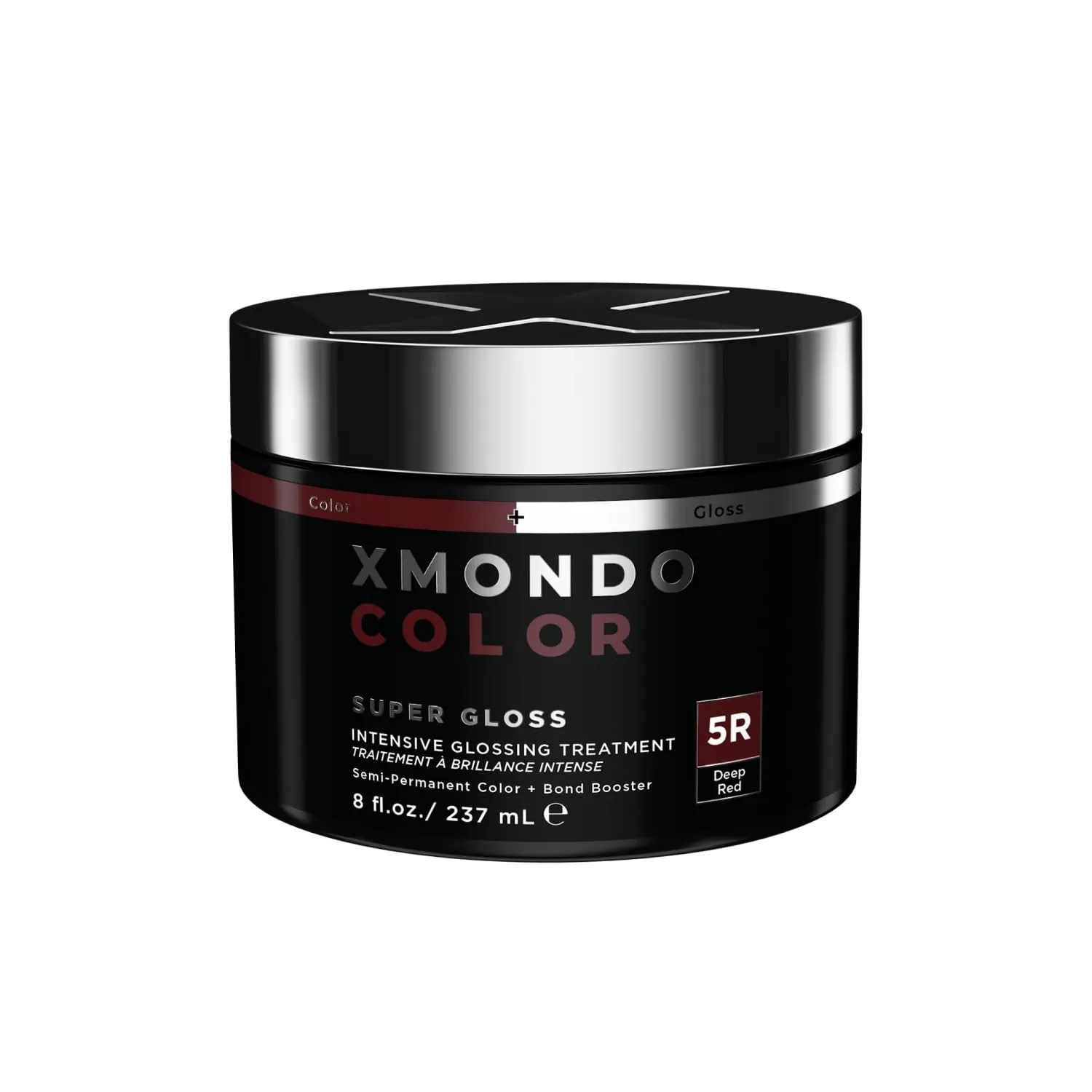 XMONDO Color Deep Red Brown Color Depositing Mask & Semi-Permanent Hair Dye Super Gloss Infused with Bond Boosters for Nourishment, Revitalize & Repair, Vegan Formula, 8 Fl Oz