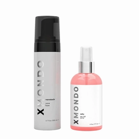 XMONDO Wave Foam & Salty Sea Spray Bundle (6 Fl Oz) - Vegan Anti-Frizz Formulas for Waves, Texture, and Shine, 2pc Set