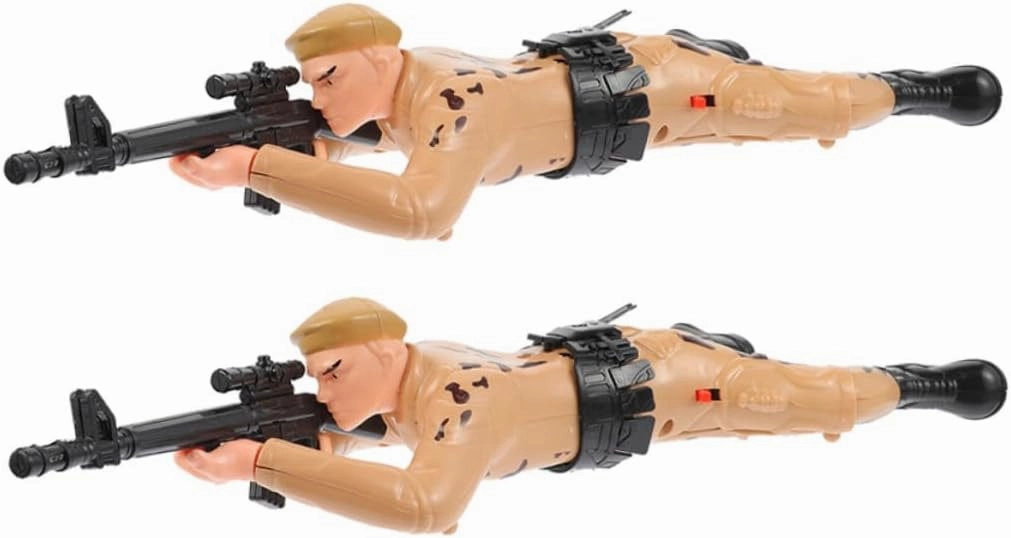 Yardwe 2pcs Crawling Army Soldier Action Figures for Interactive for Boys and Educational Playtime for Early Development Safe and Engaging Crawling
