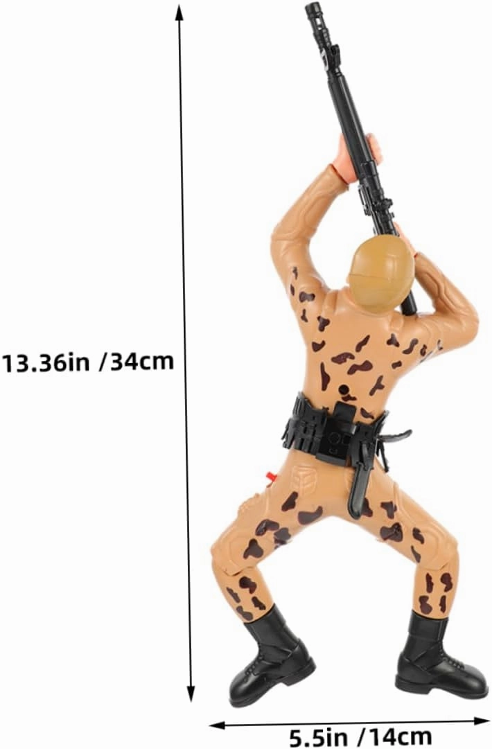 Yardwe 2pcs Crawling Army Soldier Action Figures for Interactive for Boys and Educational Playtime for Early Development Safe and Engaging Crawling