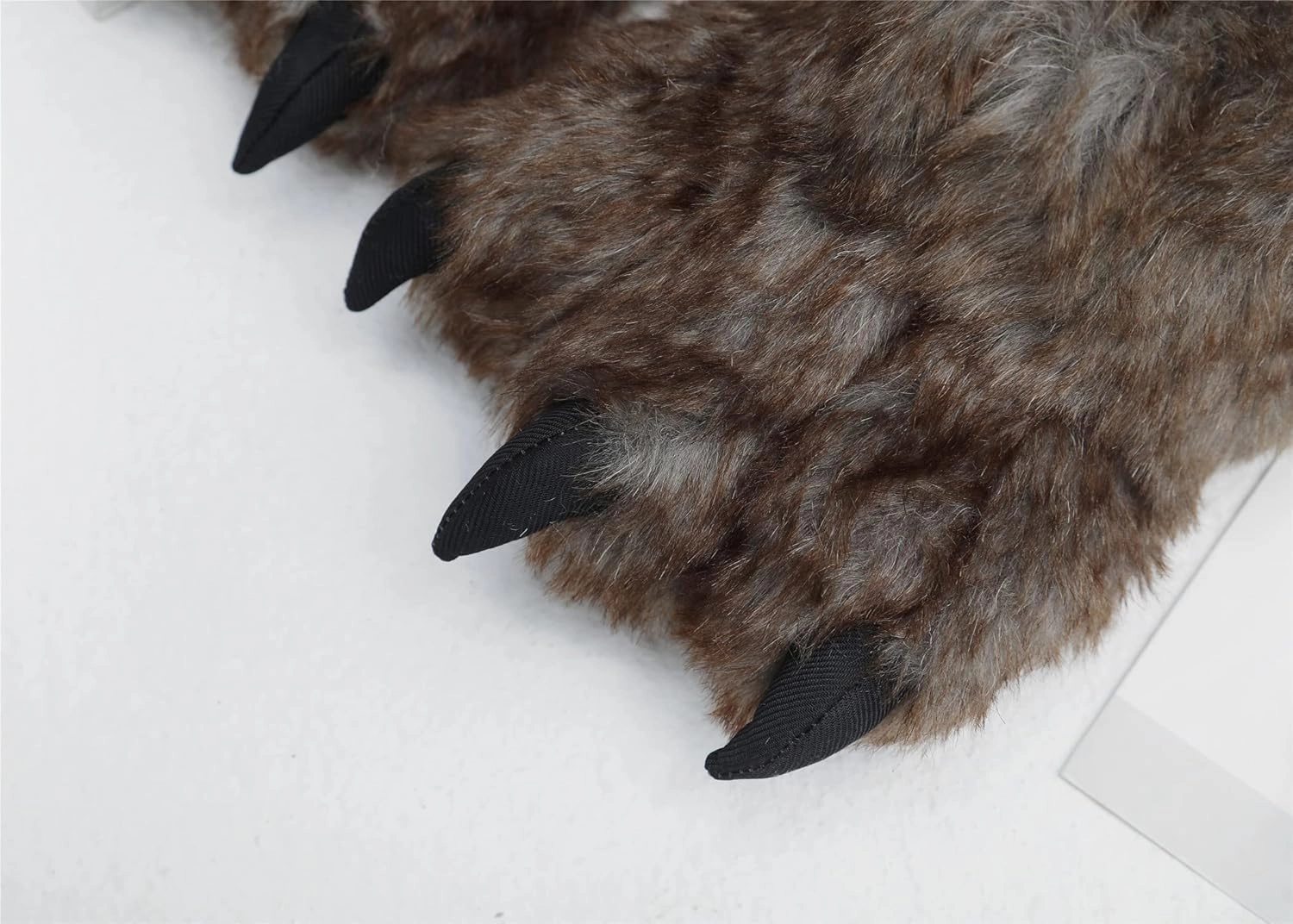 YESBOR Men's Cute Plush Paw Claw House Slippers Halloween Furry Animal Cosplay Costume Shoes
