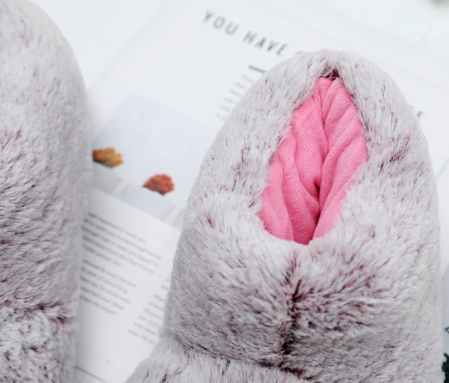 YESBOR Women's Plush Monster Feet House Slippers Halloween Furry Animal Costume Paw Claw Shoes