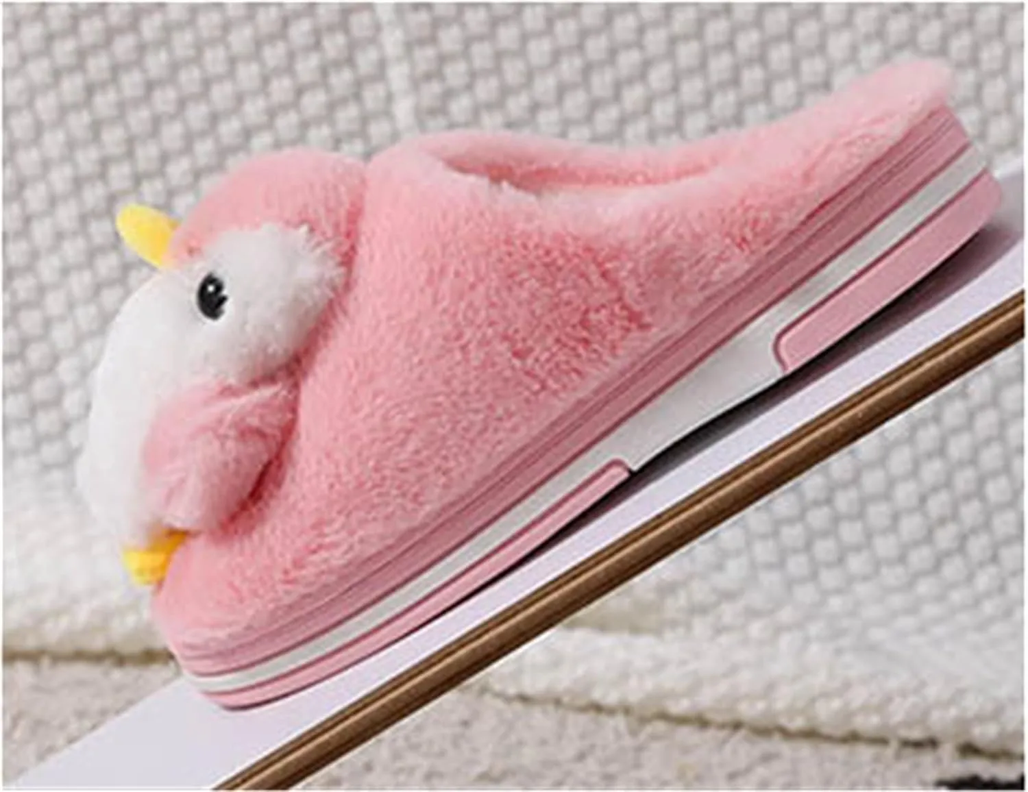 YILANLAN Women's Penguin Plush Warm Animal Home Cute Slippers