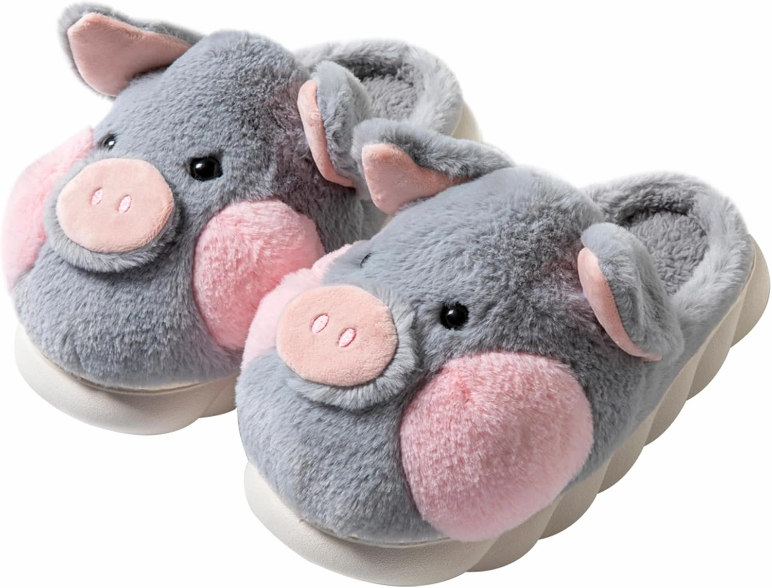 YILANLAN Adult Cotton Slippers PIg Slippers Home Slippers Plush Slippers Animal Slippers