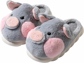 YILANLAN Adult Cotton Slippers PIg Slippers Home Slippers Plush Slippers Animal Slippers