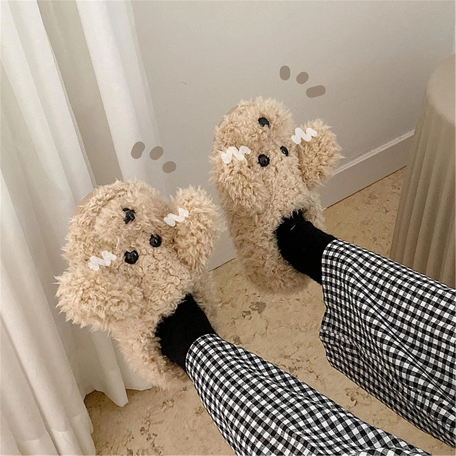 YILANLAN Women's Cartoon Animal Dog Home Cute Slippers - Warm Winter Slippers