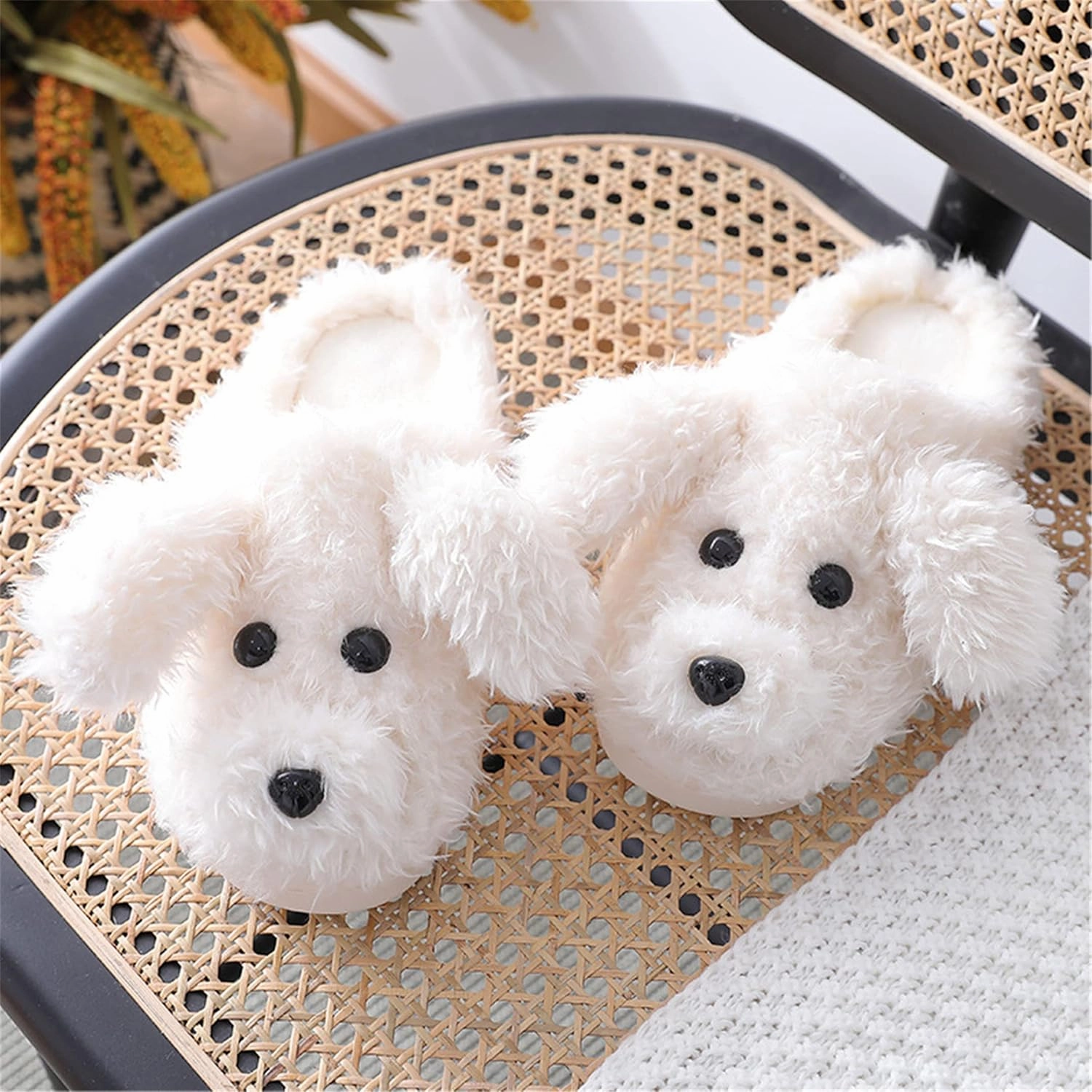 YILANLAN Women's Cartoon Animal Dog Home Cute Slippers - Warm Winter Slippers