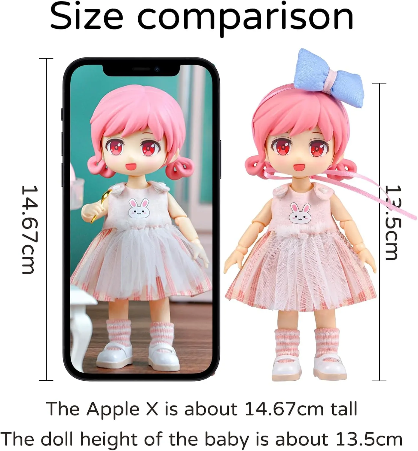 YMY Movable Joint Doll Ob11 1/12 Bjd Toys Including Gsc Doll Head Body Clothes Shoes （Yuduo）