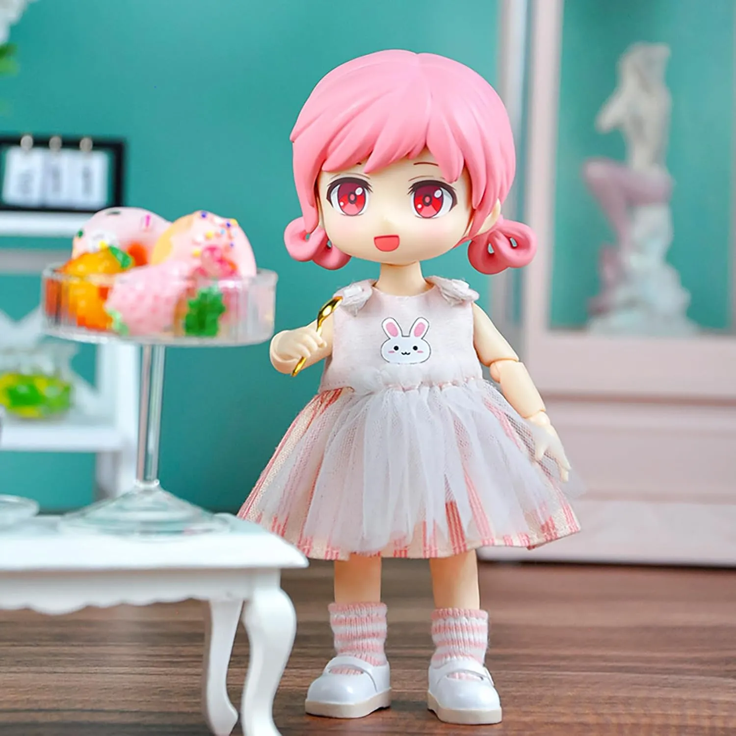 YMY Movable Joint Doll Ob11 1/12 Bjd Toys Including Gsc Doll Head Body Clothes Shoes （Yuduo）