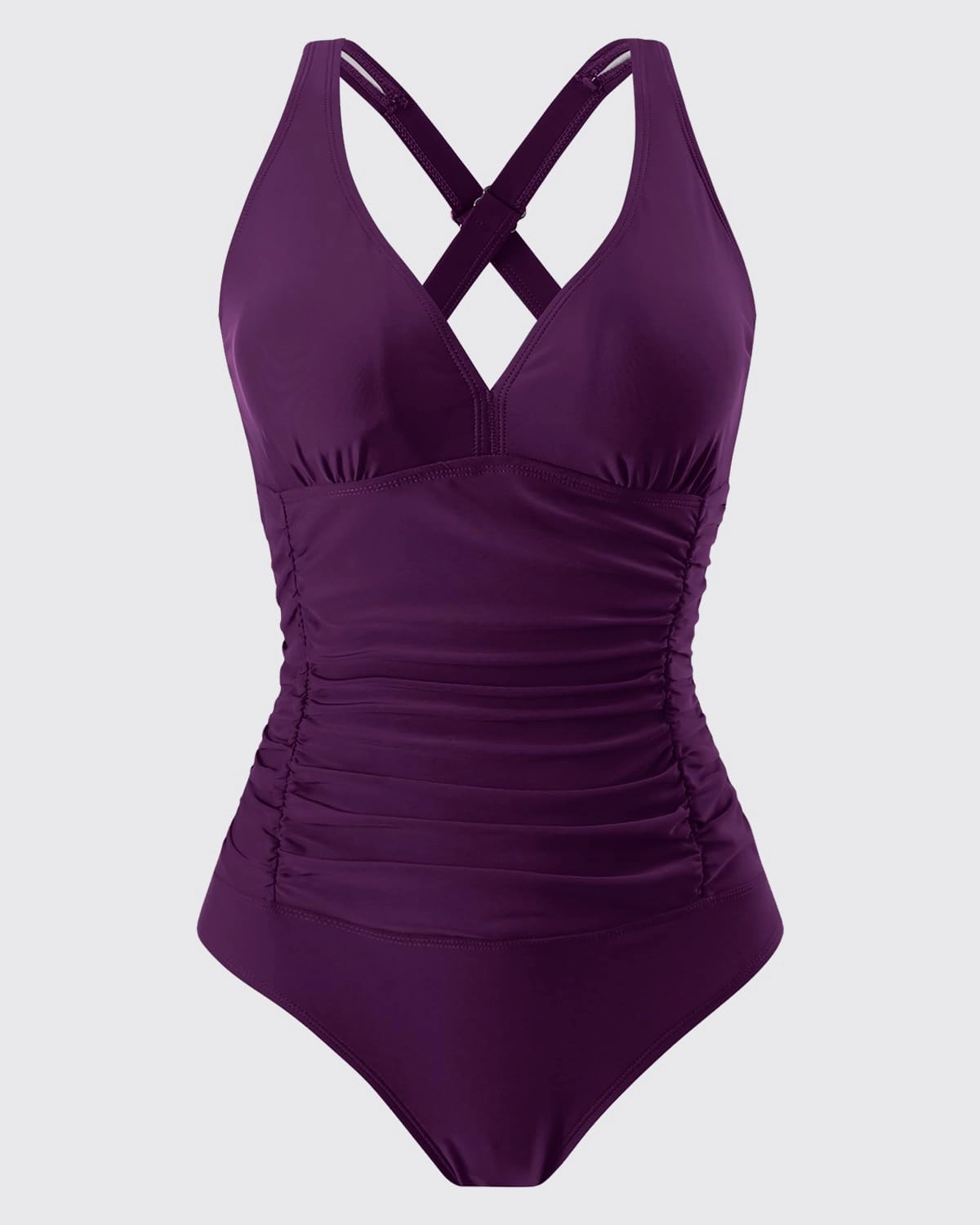 YNIQUE Women's One Piece Bathing Suits Tummy Control Swimsuits V Neck Ruched Slimming Swimwear