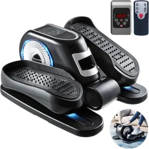 Zakle Ellipse Leg Exerciser as Seen on Tv for Seniors, Electric Under Desk Elliptical Machine w/Remote & 12 Speeds Level, Manual & Auto Mode, Quiet Seated Pedal Exerciser for Home Office