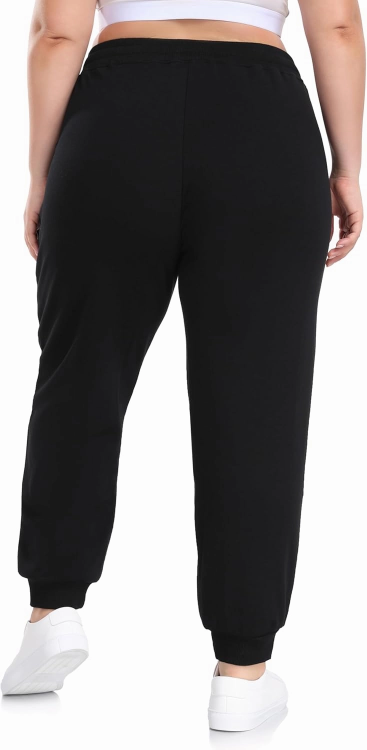 ZERDOCEAN Women's Plus Size Fleece Lined Sweatpants Casual Workout Athletic Joggers Zipper Pockets