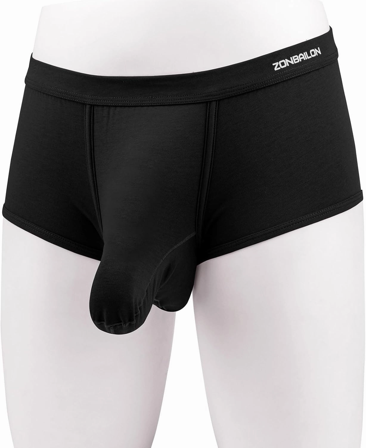 ZONBAILON Men's Bulge Enhancing Brief Dual Pouch Underwear Breathable Bikini’s Boxer Modal Trunk