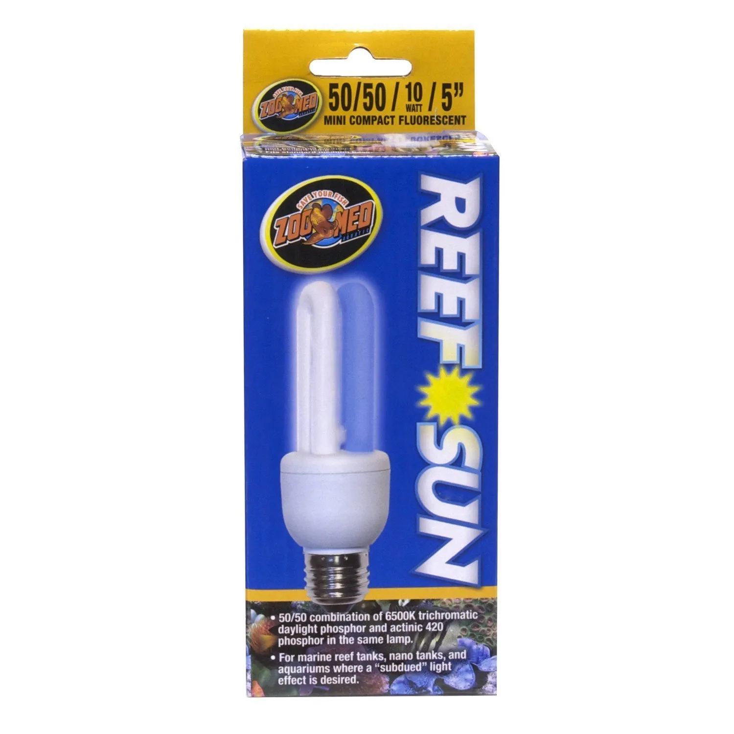 Zoo Med 10 Watt Reef Sun 6500K/420 Actinic CF Lamp