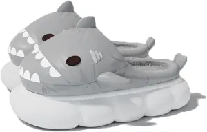 Zureto Shark Slides Winter Christmas New Year Thanksgiving Winter Warm Cozy Adults House Home Winter Shoes