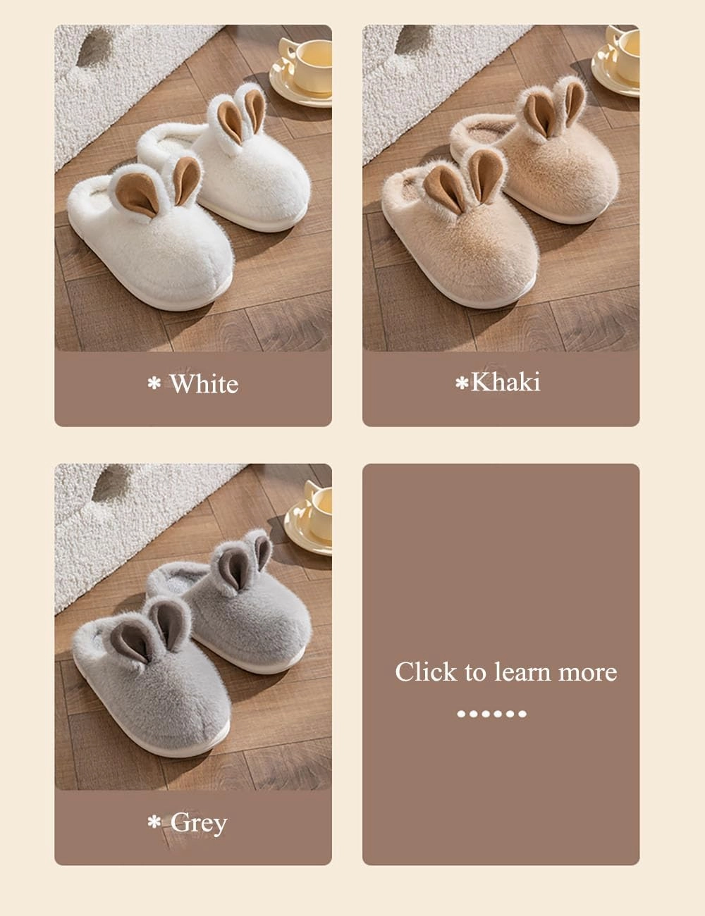 Zureto Bunny Slippers For Women Memory Foam Lndoor House Slippers Plush Women's Rabbit Slippers homes Animal Slippers