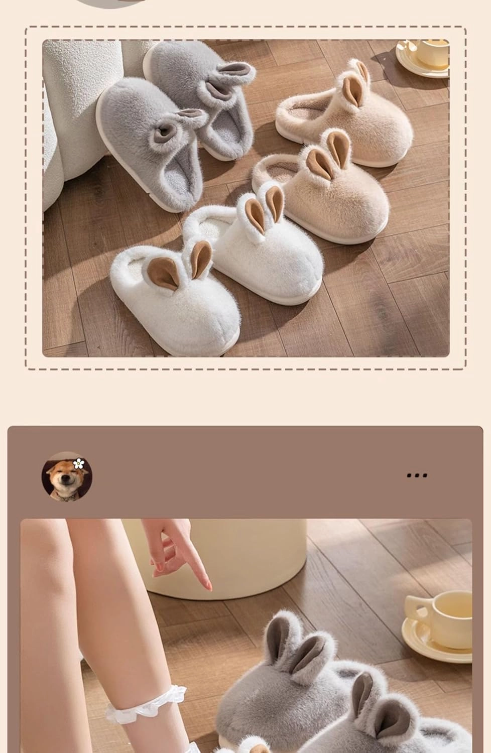 Zureto Bunny Slippers For Women Memory Foam Lndoor House Slippers Plush Women's Rabbit Slippers homes Animal Slippers