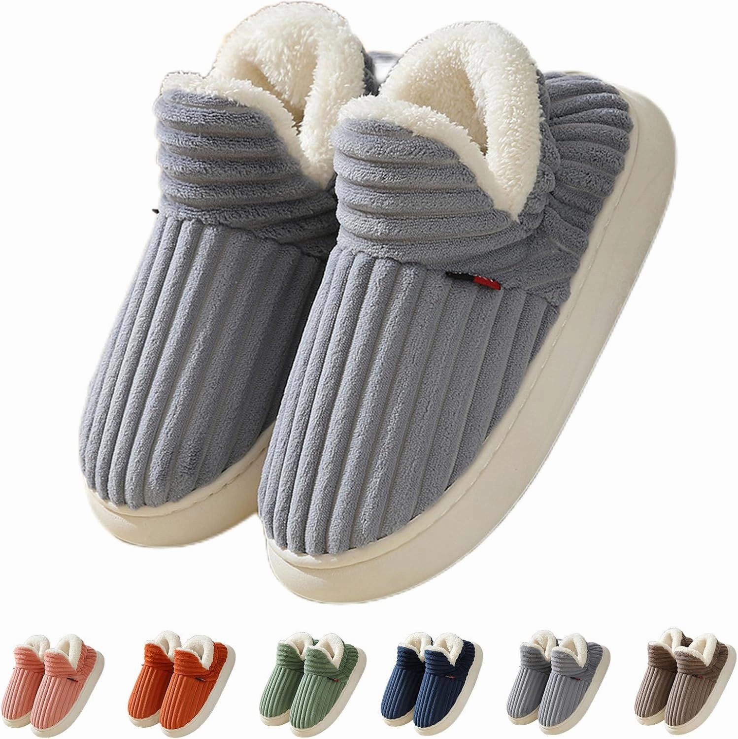 Zureto Cloud Slipper Booties, Cozy Stylish Slipper, Winter Fuzzy Warm Thick-Soled Plush House Cloud Slippers
